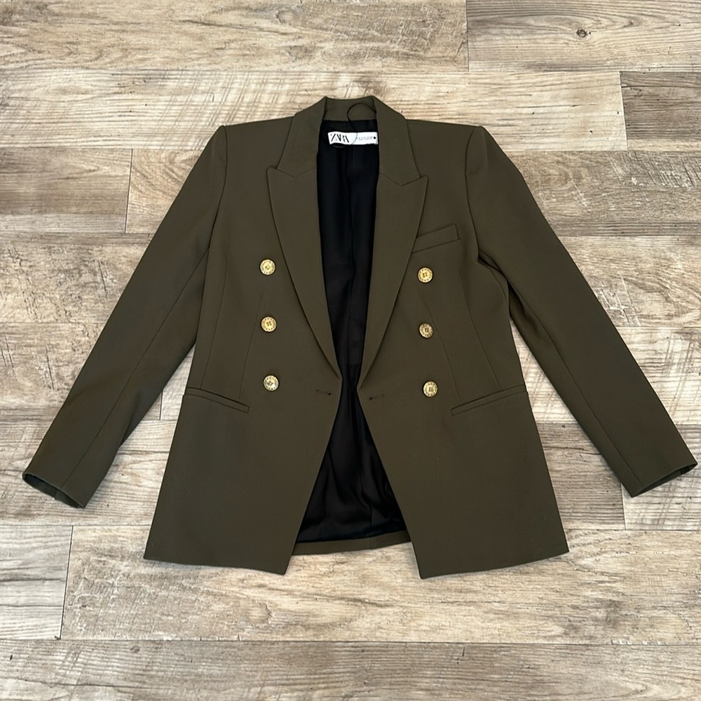 Zara army green blazer